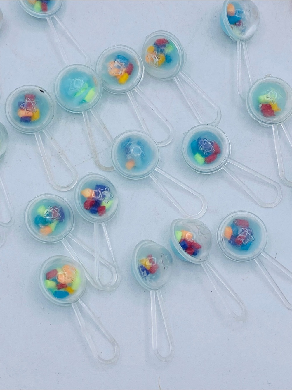 Miniature Baby Rattlers, Baby Bottles, Baby Boy And Girl Baby Shower Decorations - Picture 6 of 8